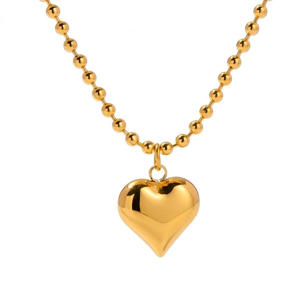 Golden Gravity Heart Necklace