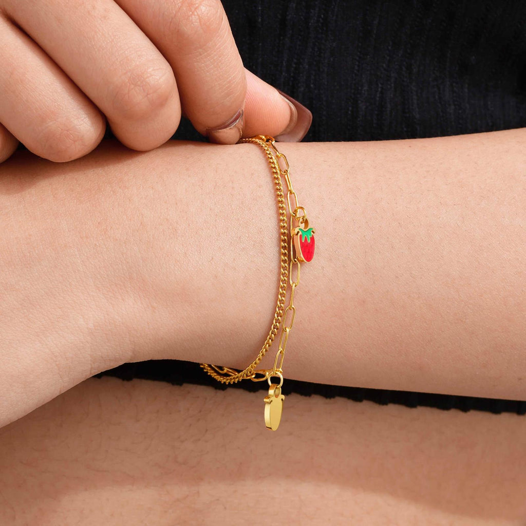 Strawberry Charm Bracelet