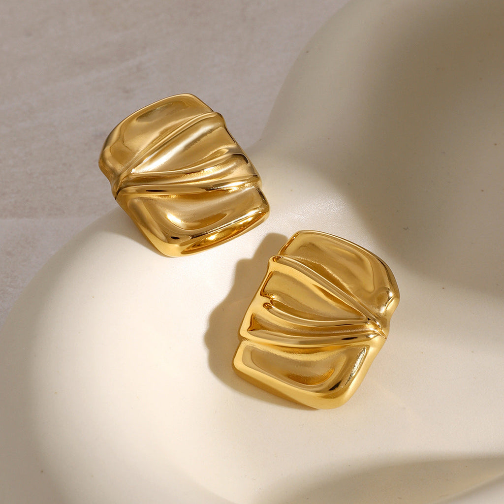 Folded Metal Earrings