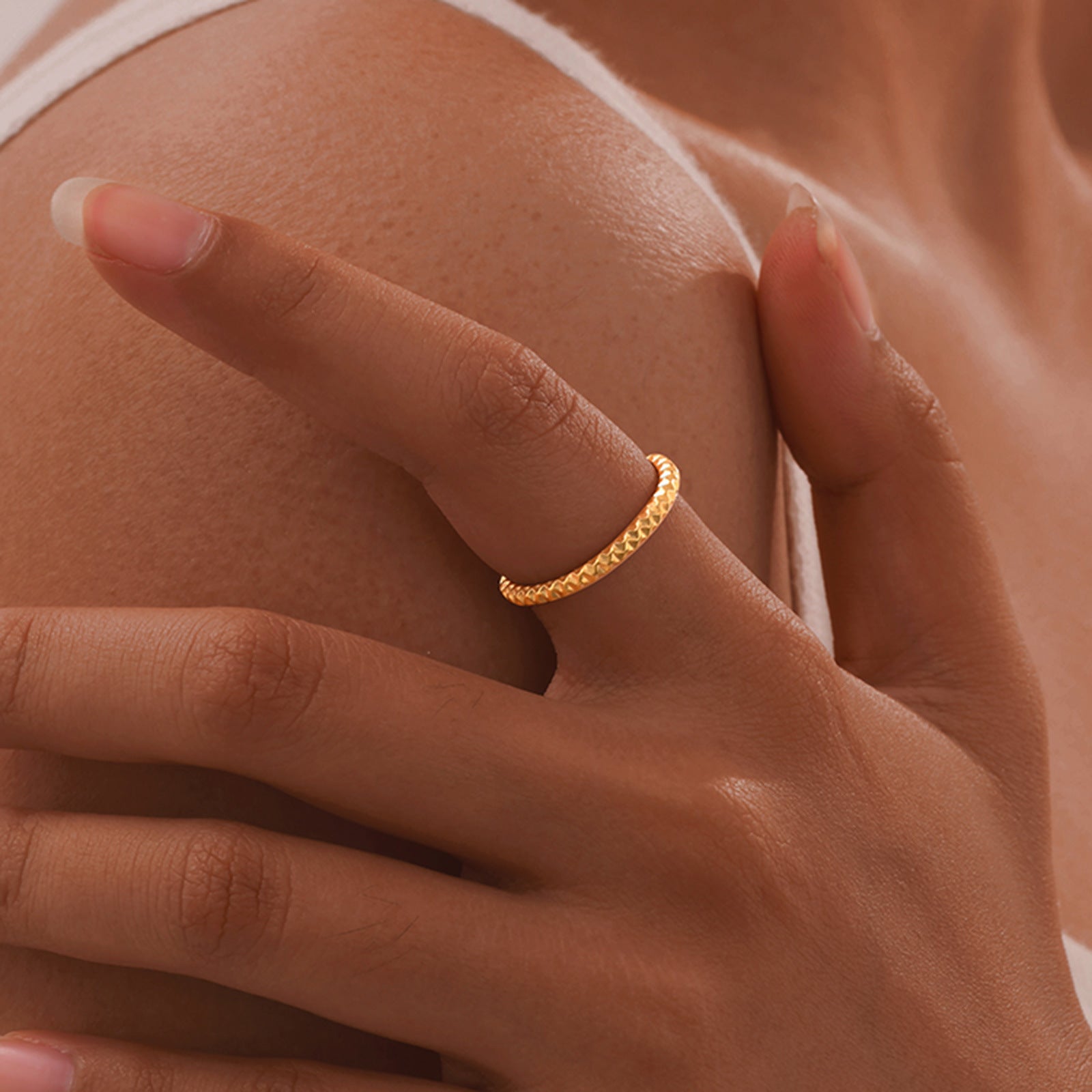 Textured Band Ring