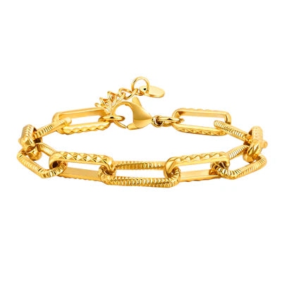 Textured Link Chain Bracelet