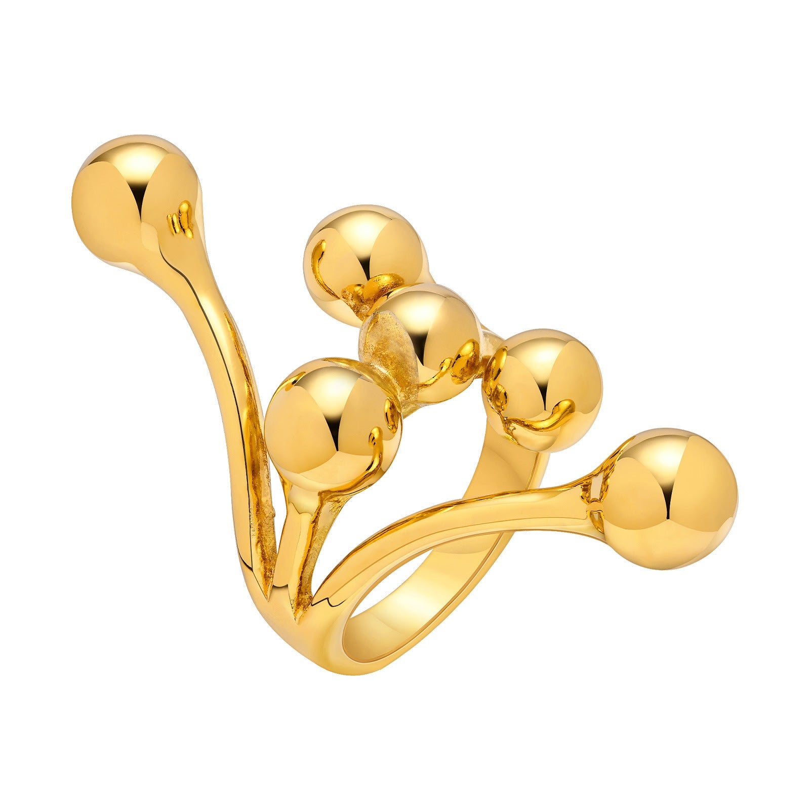 Statement Gold Ball Ring