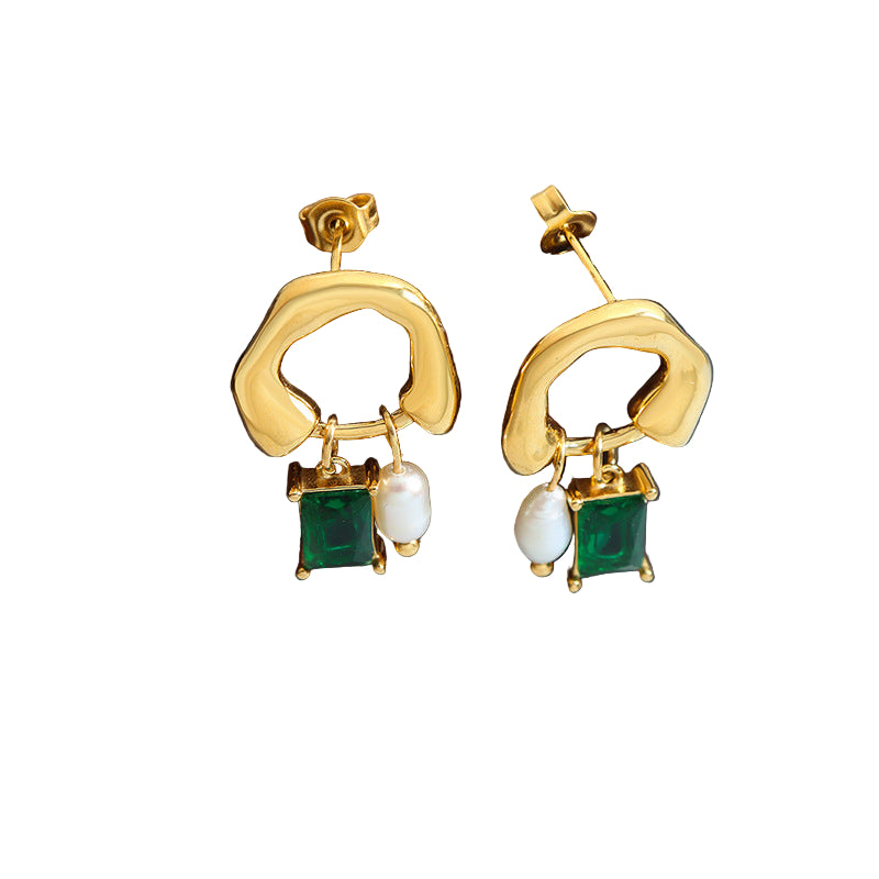 Emerald Drop Harmony Earrings