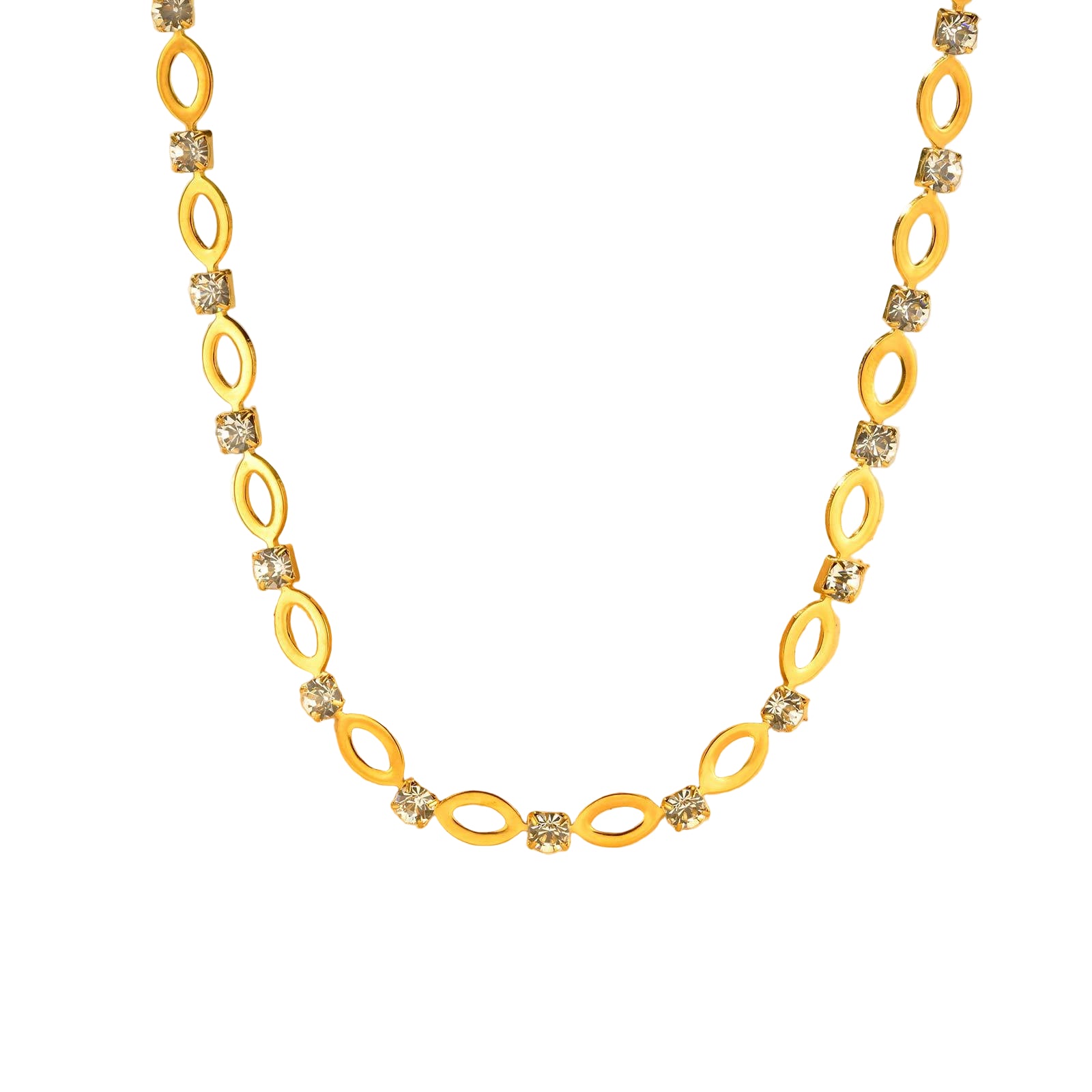 Zircon Link Necklace