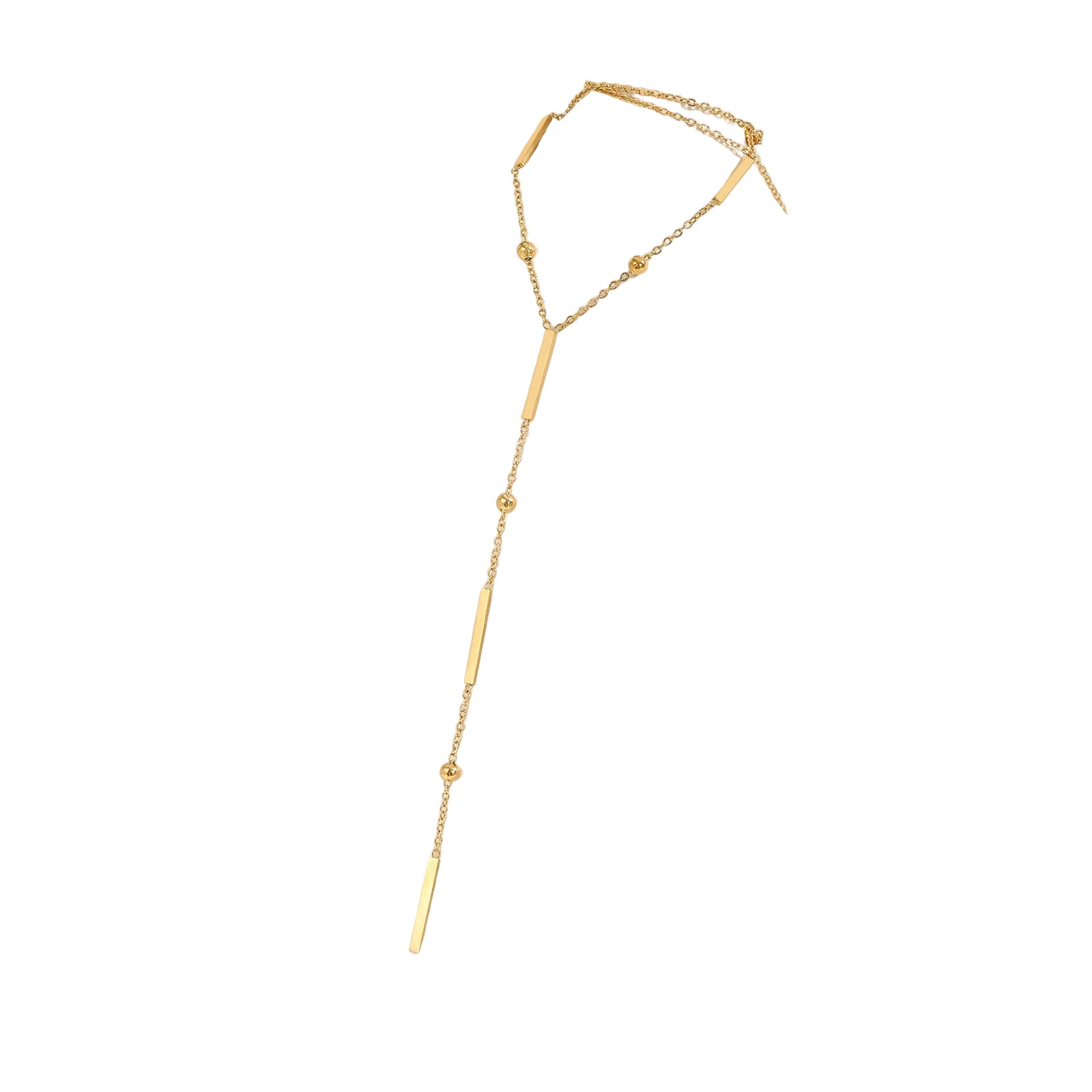 Gold Lariat Y Necklace
