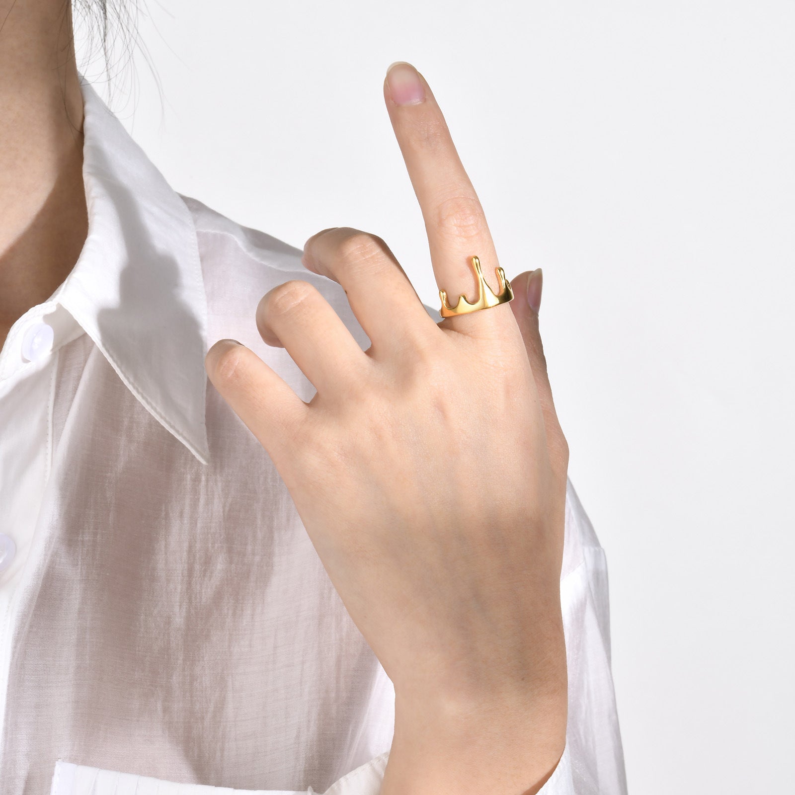 Melted Gold Ring
