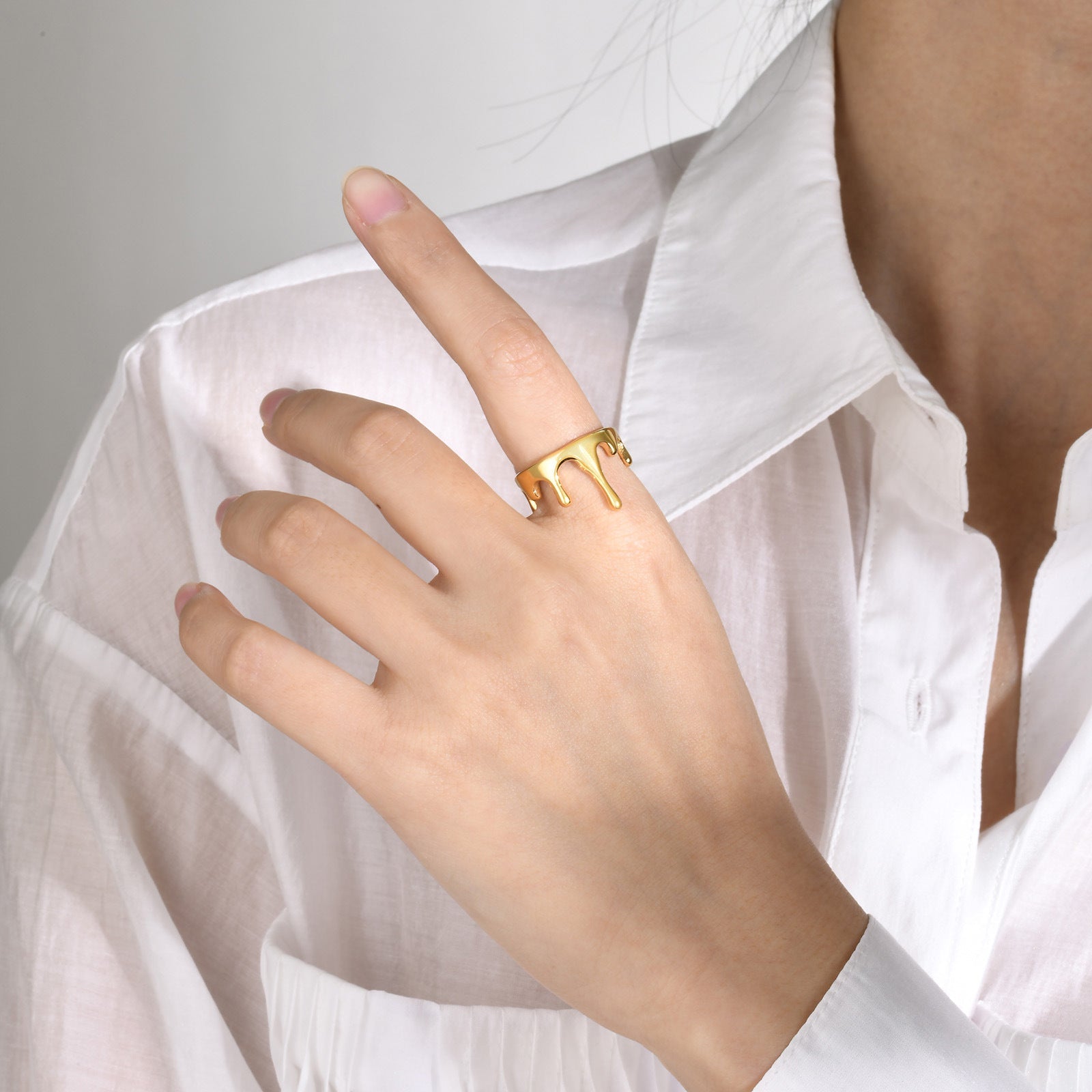 Melted Gold Ring