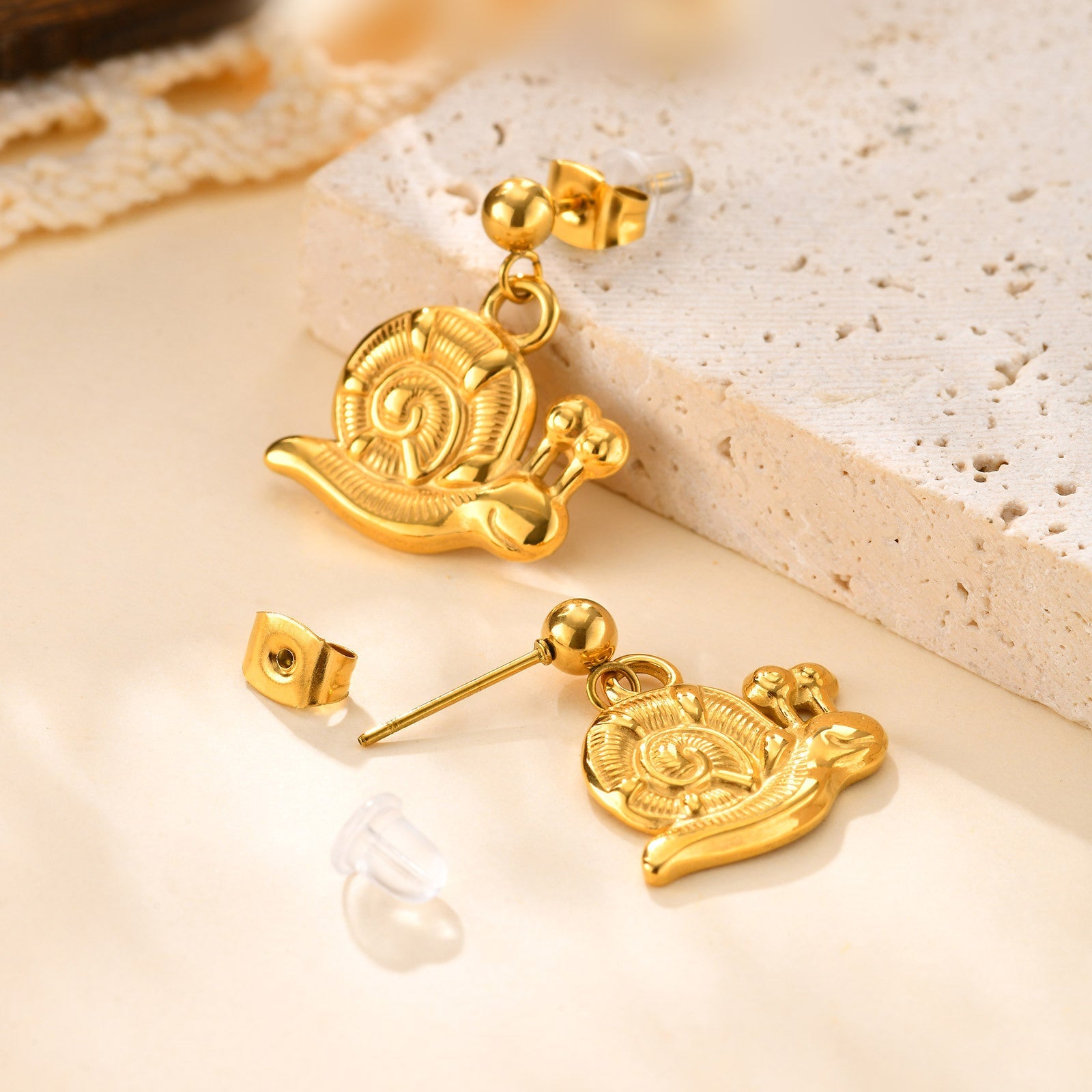 Snail Drop Earrings