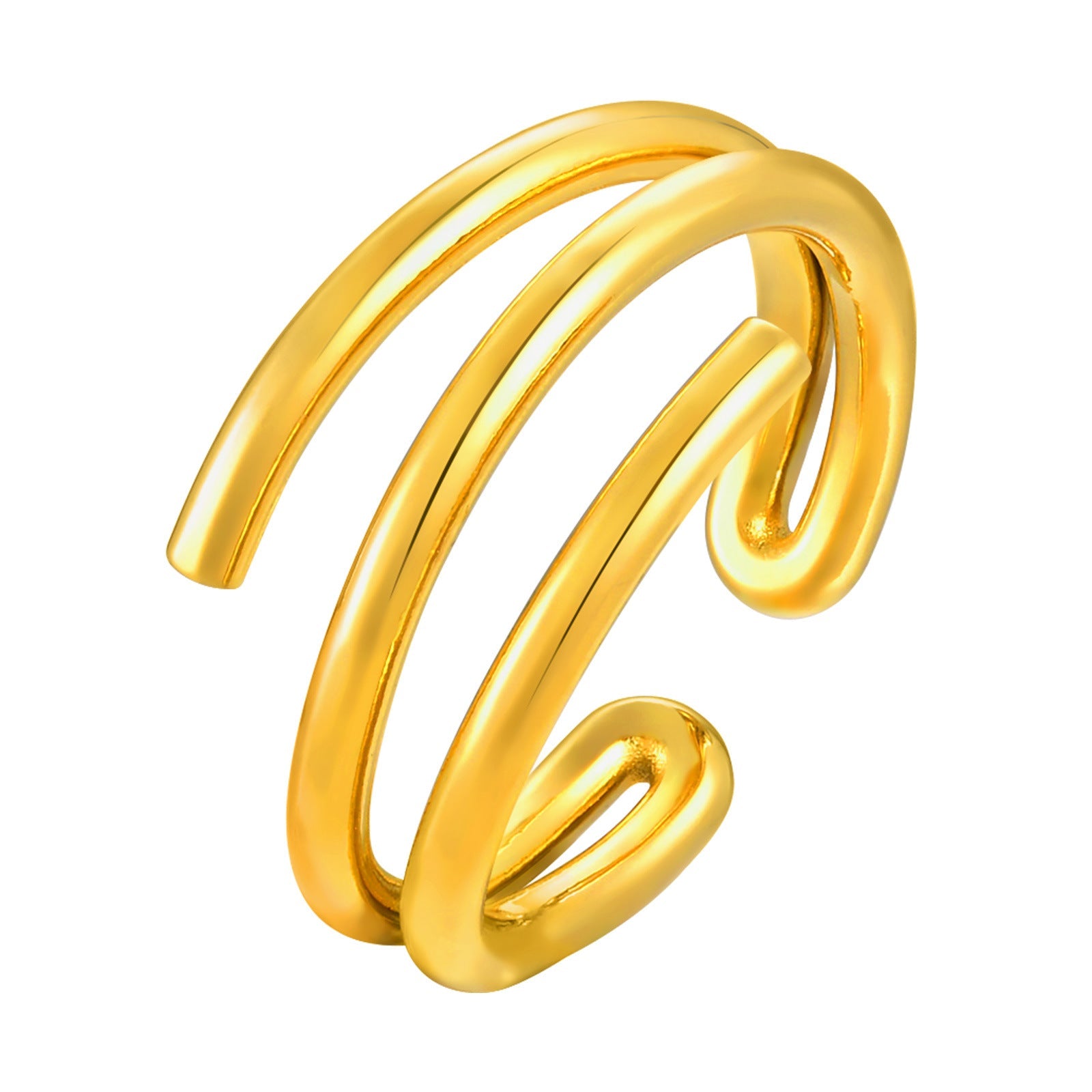 Triple Band Open Ring