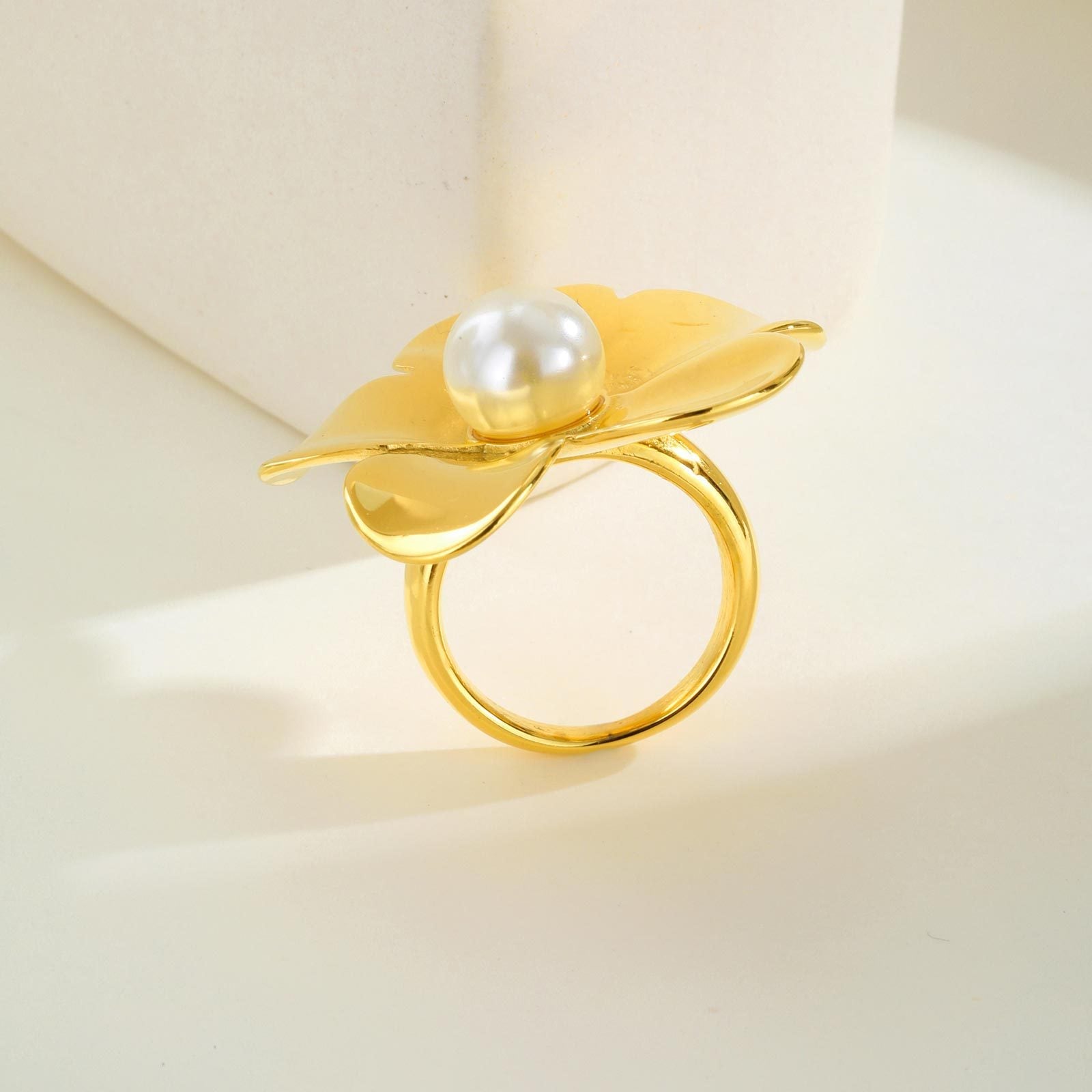 Floral Pearl Statement Ring