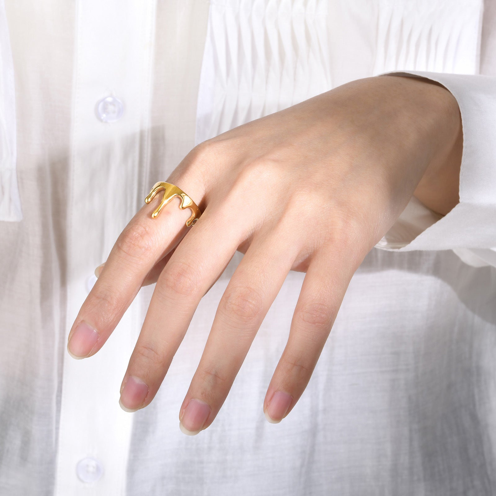 Melted Gold Ring