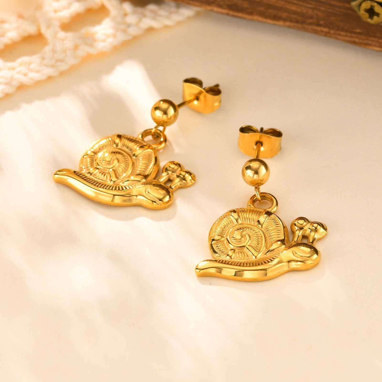 Snail Drop Earrings