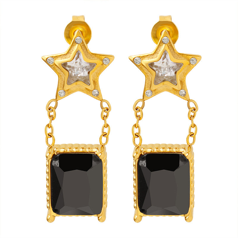 Starlit Obsidian Earrings