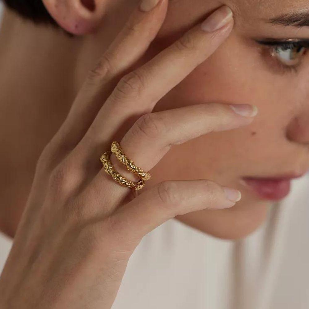 Golden Gala Circlets Ring