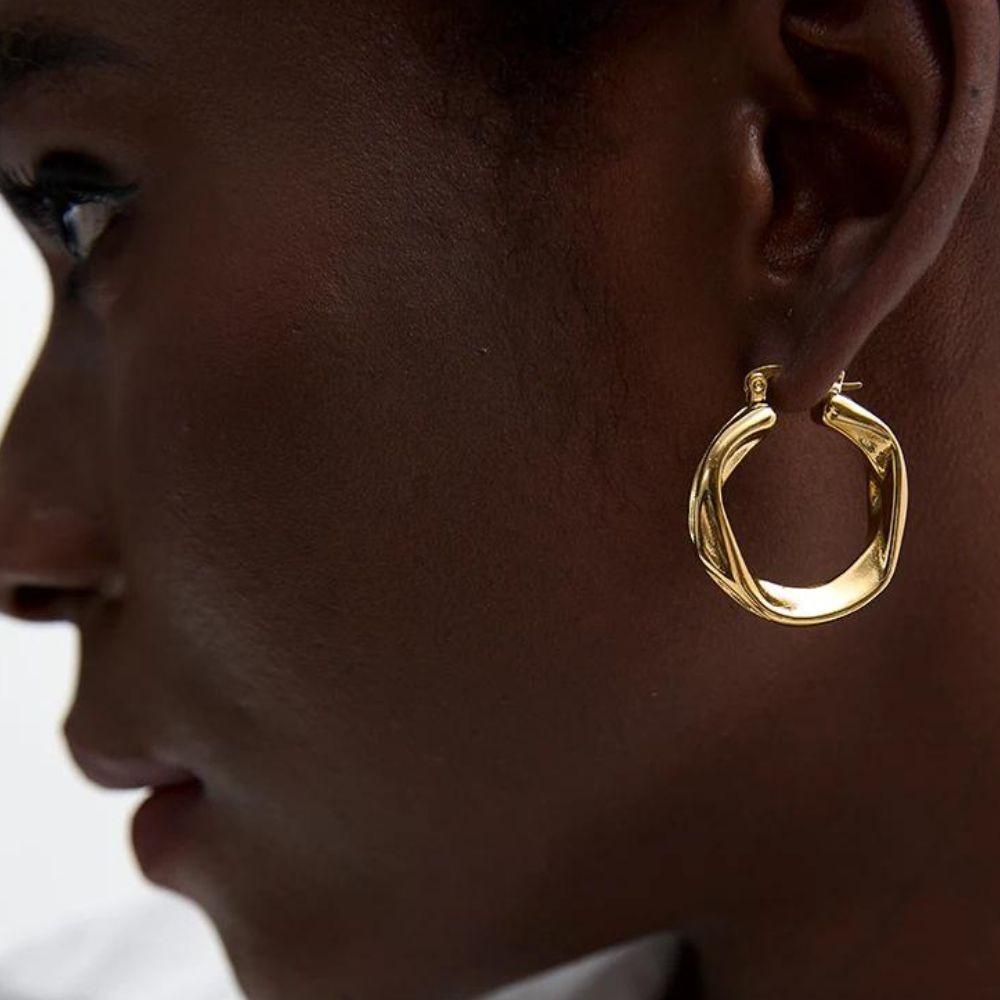 Golden Tide Hoops